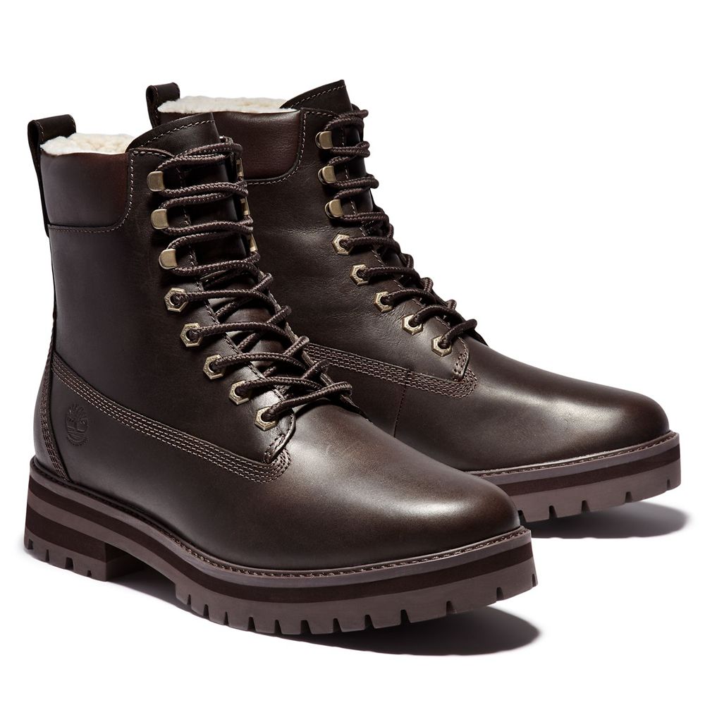 Ghete Iarna Timberland Barbati Maro Inchis - Courma Guy Waterproof - Romania - JZMFYK562